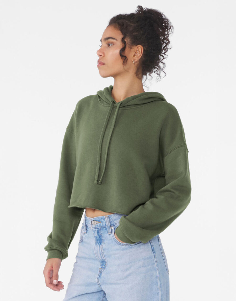 Women`s Cropped Fleece Hoodie