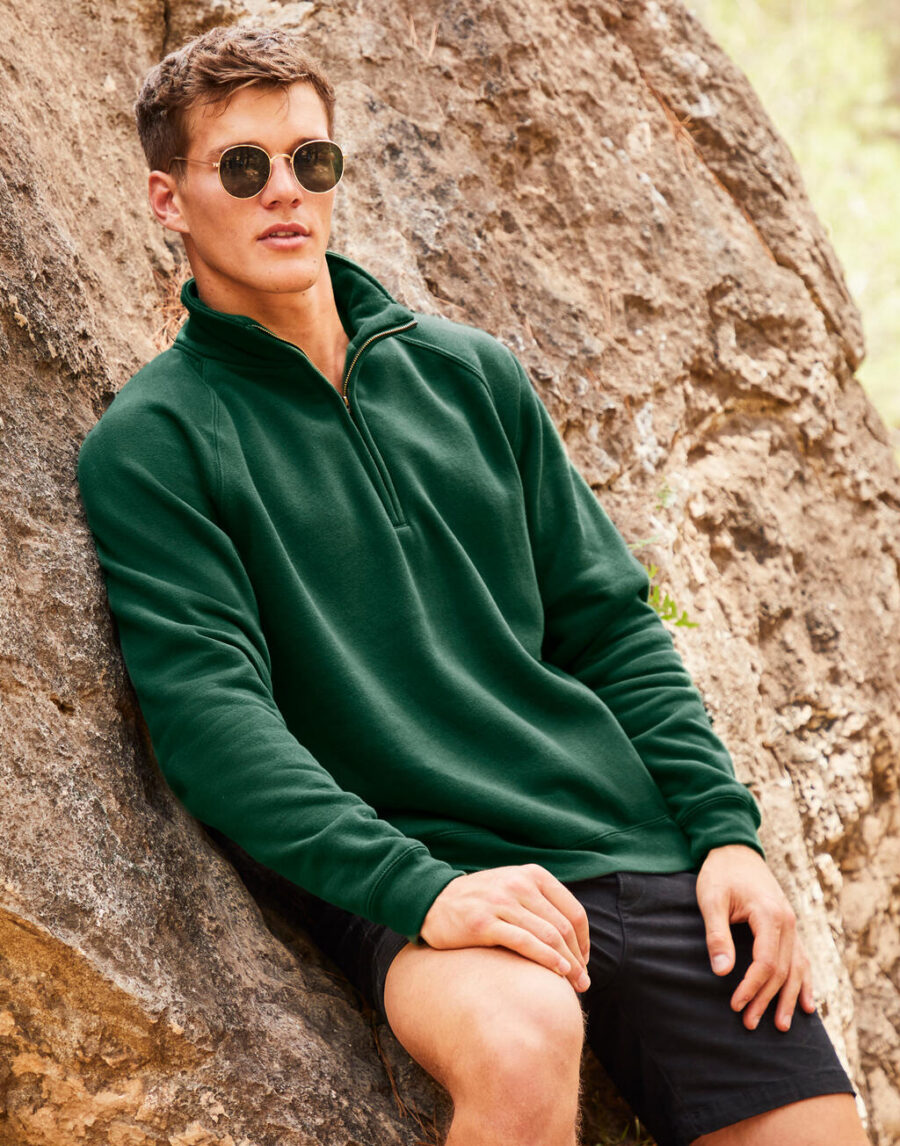 Zip Neck Raglansweat