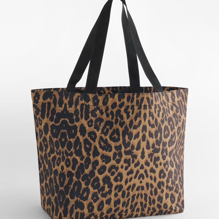 Leopard Print Carryall Tote Bag - One Size, Leopard Print
