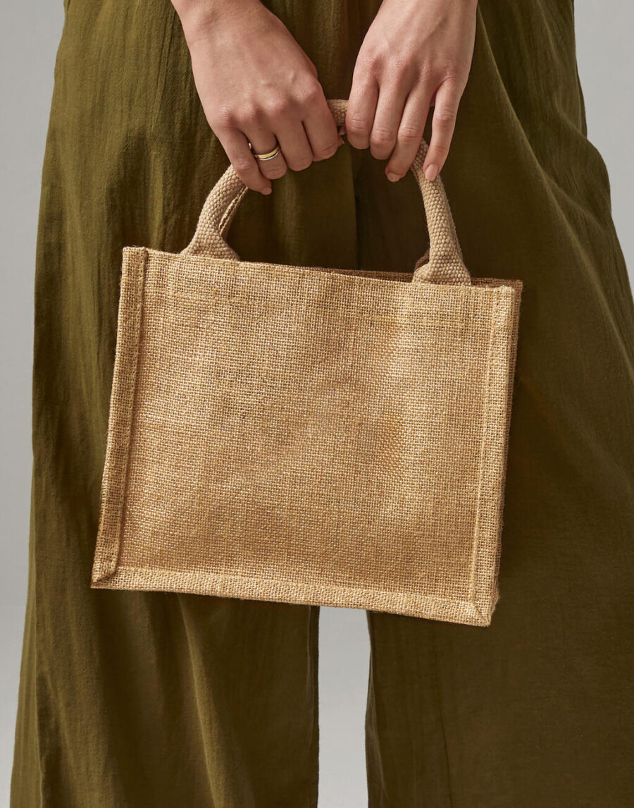 Shimmer Jute Mini Gift Bag