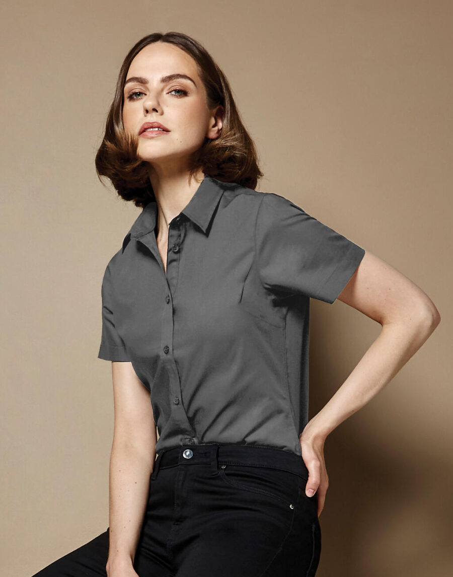 Women`s Tailored Fit Poplin Shirt SSL