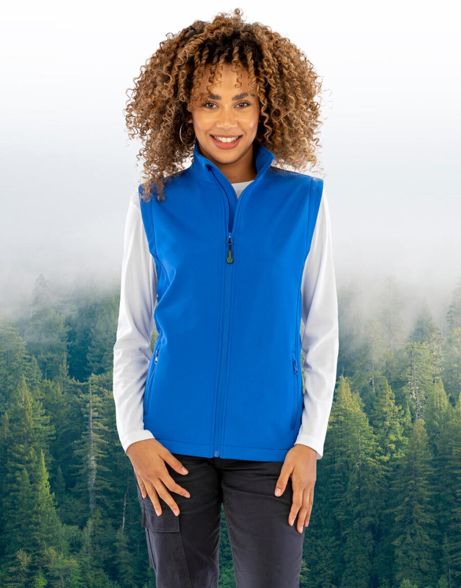 Women`s Recycled 2-Layer Printable Softshell B/W